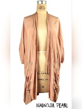Magnolia Pearl Dharma Dragon Pink Silk Kimono